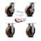 Service Caster 8 Inch Heavy Duty High Temp Phenolic Caster Swivel Lock and Brake 2 Rigid, 2PK SCC-KP92S830-PHRHT-SLB-BSL-2-R-2 - alternate 1